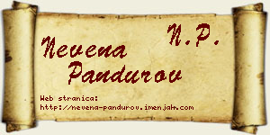 Nevena Pandurov vizit kartica